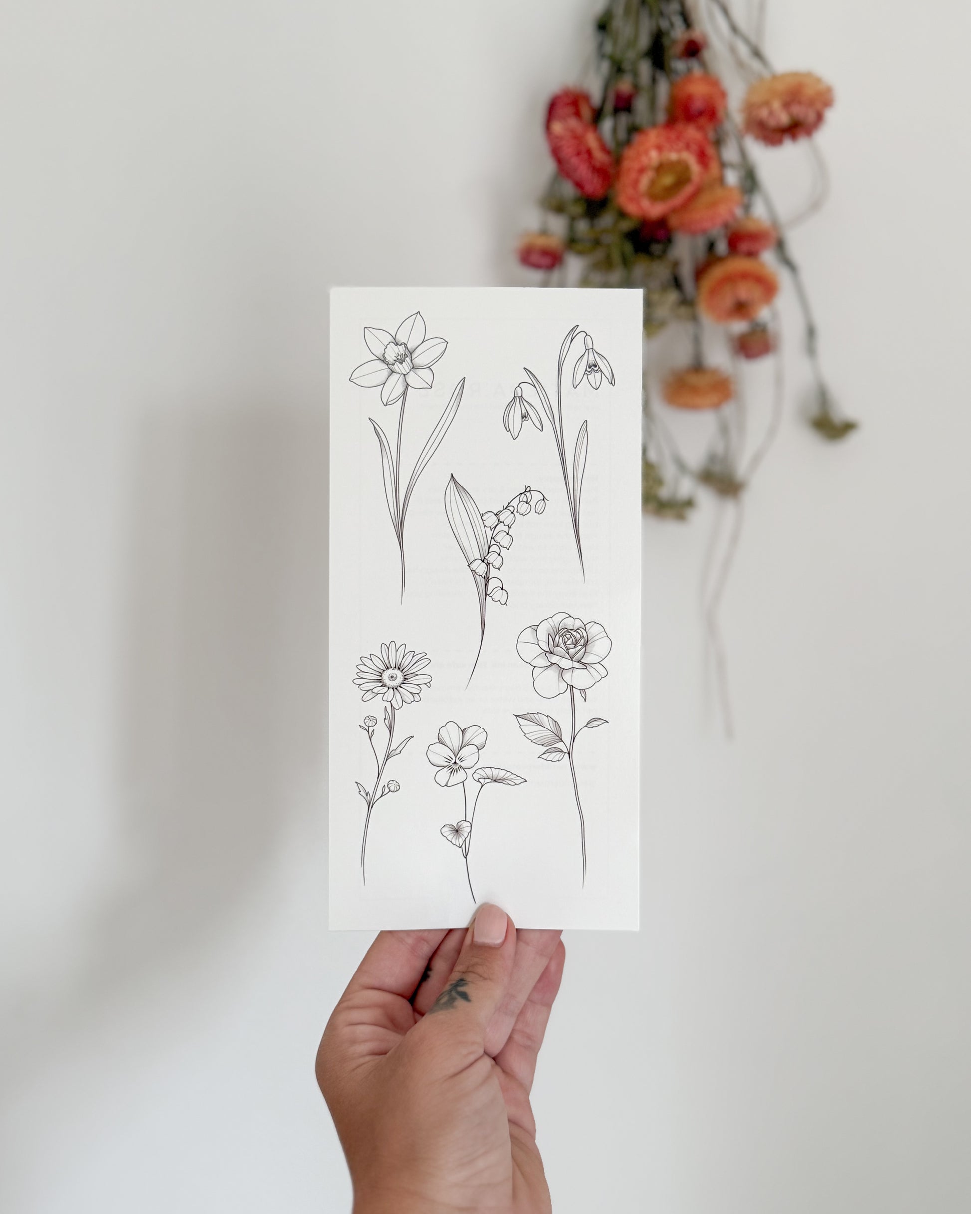 lily birth flower tattoo Temporary Tattoos by Matilda Rose